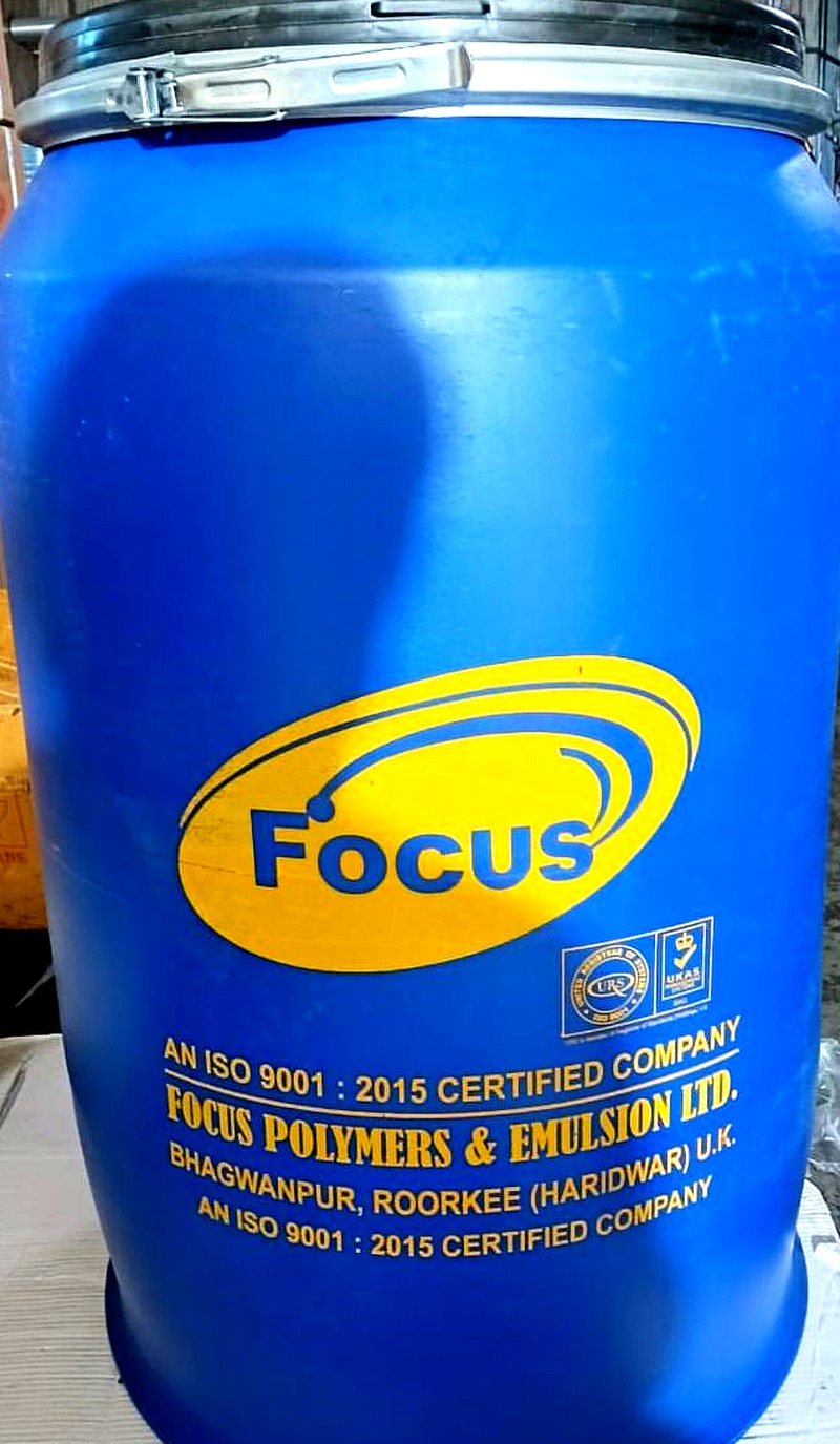 Focus Polymers ISO 9001:2015 certified adhesive manufacturer drum